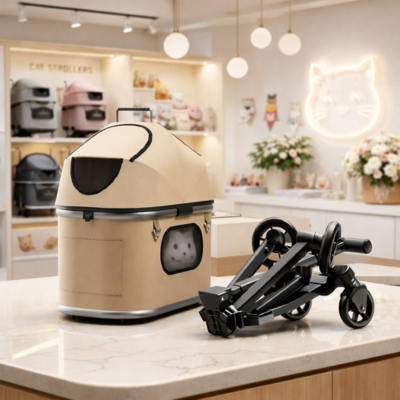 poussette pour chat panier amovible
