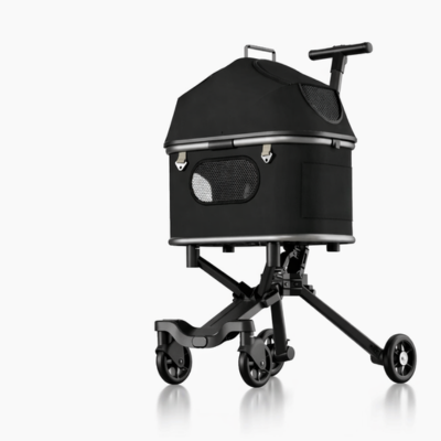 poussette pour chat multifonction noire