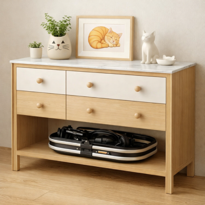 poussette pour chat panier rangement