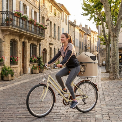 poussette pour chat vélo