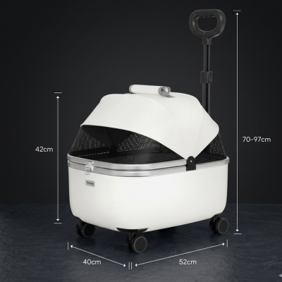 poussette pour chat auvent blanc dimensions