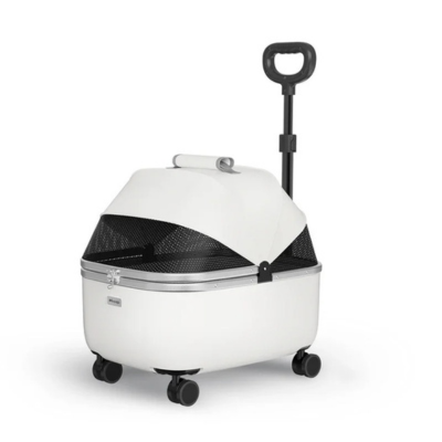 poussette pour chat auvent blanc