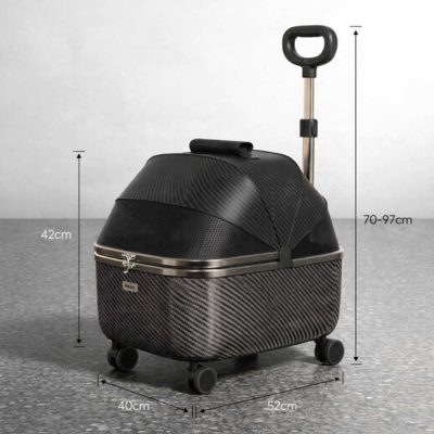 poussette pour chat auvent noir dimensions