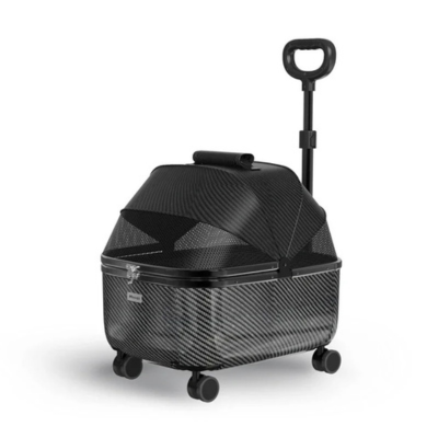 poussette pour chat auvent noir