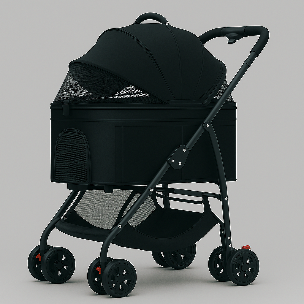 poussette pour chat urbaine variante noir