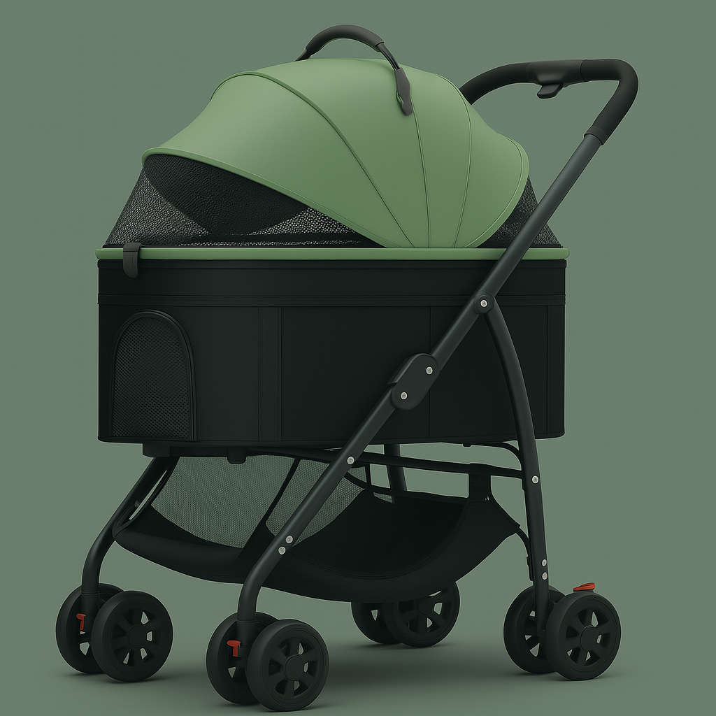 poussette pour chat urbaine variante vert