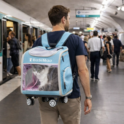Poussette pour chaton 2-en-1