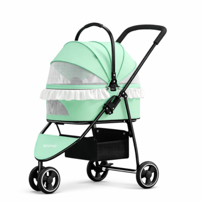 poussette pour chaton verte