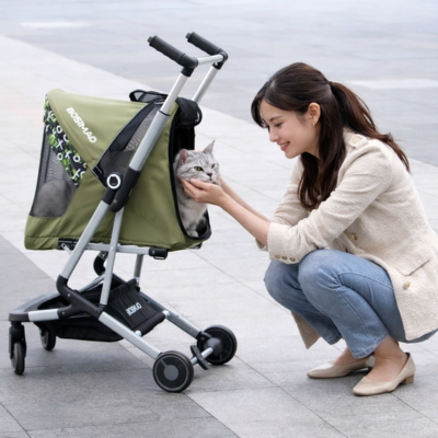 poussette pour chaton vue arrière
