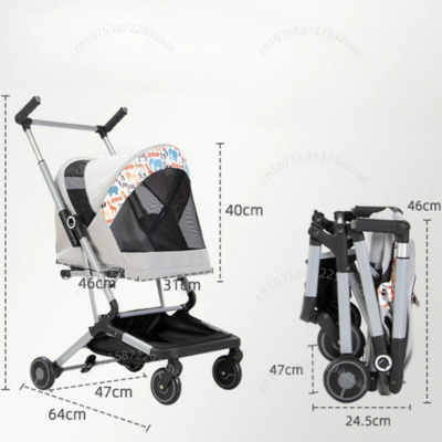 poussette pour chaton pliable dimensions