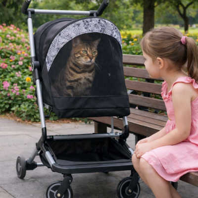 poussette pour chaton pour randonnée
