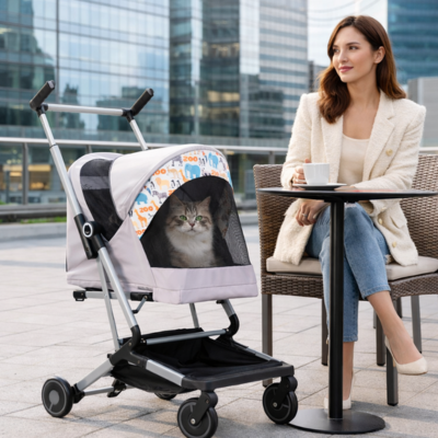 poussette pour chaton pliable pour sortie
