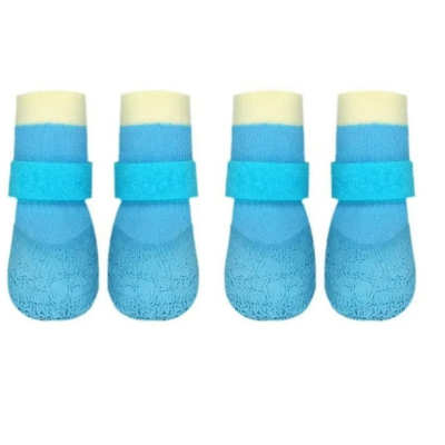 protège-pattes chat semelles souples ensemble bleu pâle