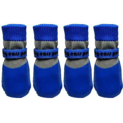 protège-pattes chat semelles souples ensemble bleu