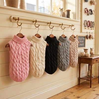 pulls pour chats sphynx Tricot Chaud couleurs disponibles sur cintres