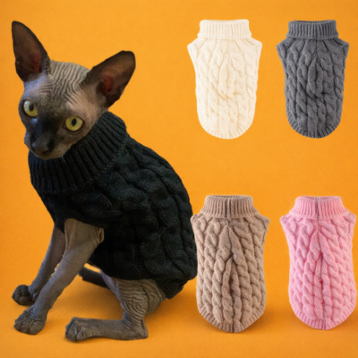 pulls pour chats sphynx Tricot Chaud couleurs disponibles