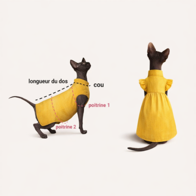 robe pour chat sphynx mignonne mesures