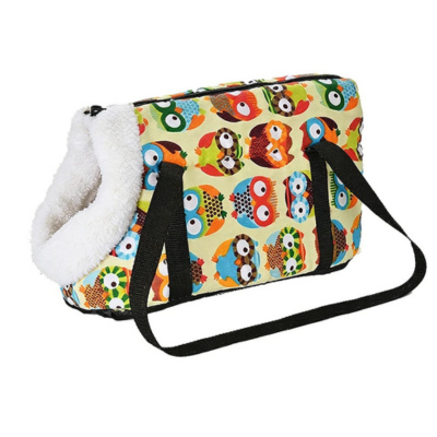 sac à chat transport Toutes Saison hiboux avec fourrure
