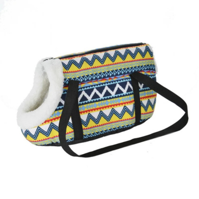 sac à chat transport Toutes Saison lignés avec fourrure