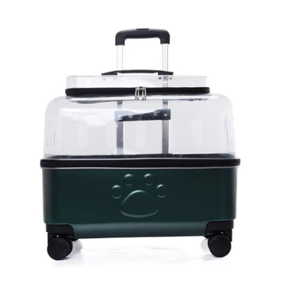 sac à chat transport transfrontalier vert