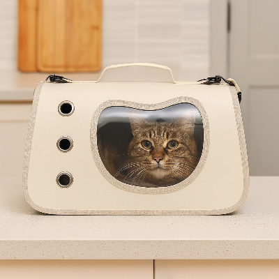 sac de transport chat MiniCat blanc arrière