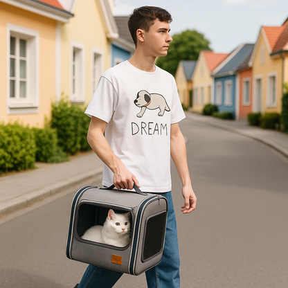 sac de transport pour chat CatMobile imageIA homme
