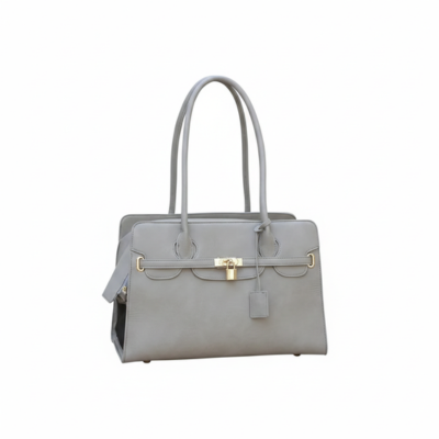 sac de transport pour chat Cuir de Luxe gris