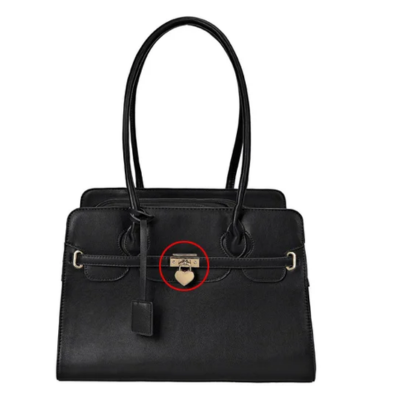 sac de transport pour chat Cuir de Luxe noir