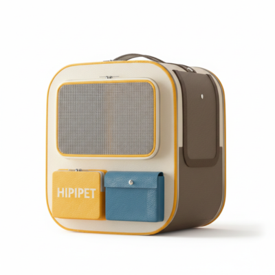 sac de transport pour chat Hipipet bleu et jaune