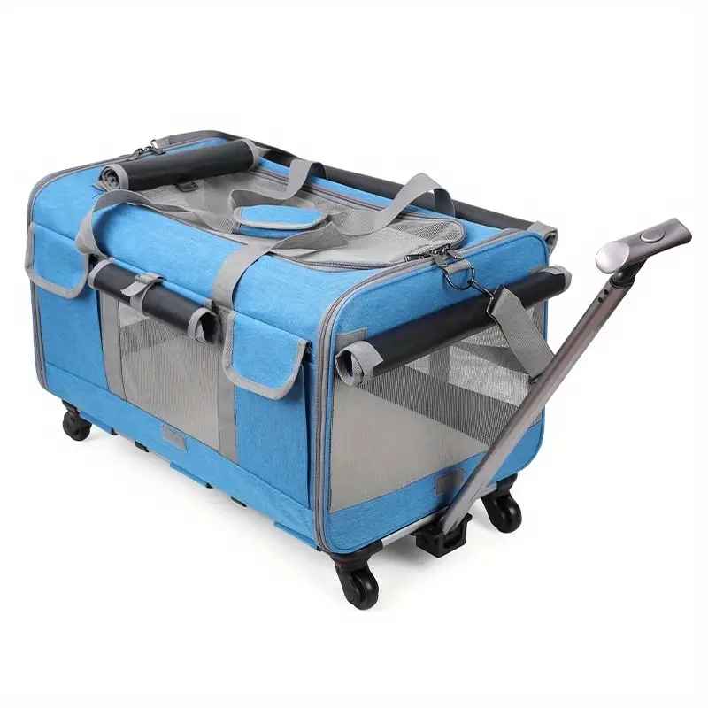 sac de transport pour chat RollACat bleue