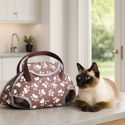 sac transport chat portechat marron IA