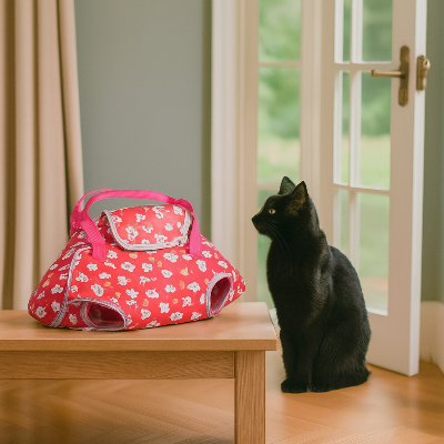 sac transport chat portechat rouge IA