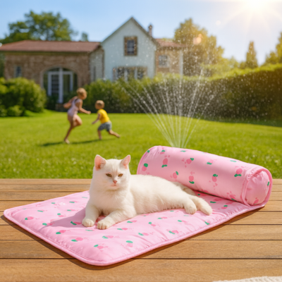 tapis rafraîchissant rose extérieur