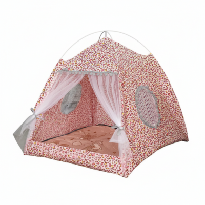 tente pour chat pliable design rose blush