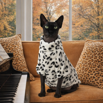 vêtement pour chats sphynx léopard