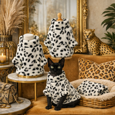 vêtement pour chat sphynx motif léopard