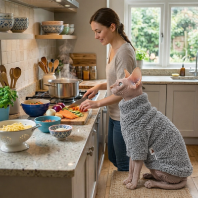vêtement pour chat sphynx velours