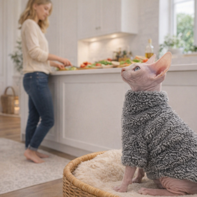 vêtements pour chat sphynx gris