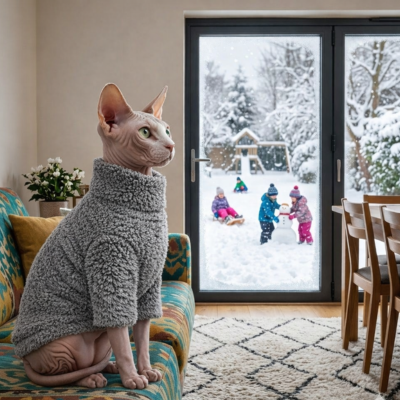 vêtements pour chats sphynx gris