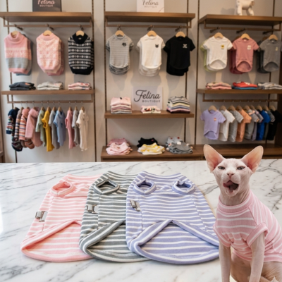 vêtements pour chat sphynx rayé modèles disponibles