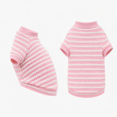 vêtements pour chat sphynx rayé rose
